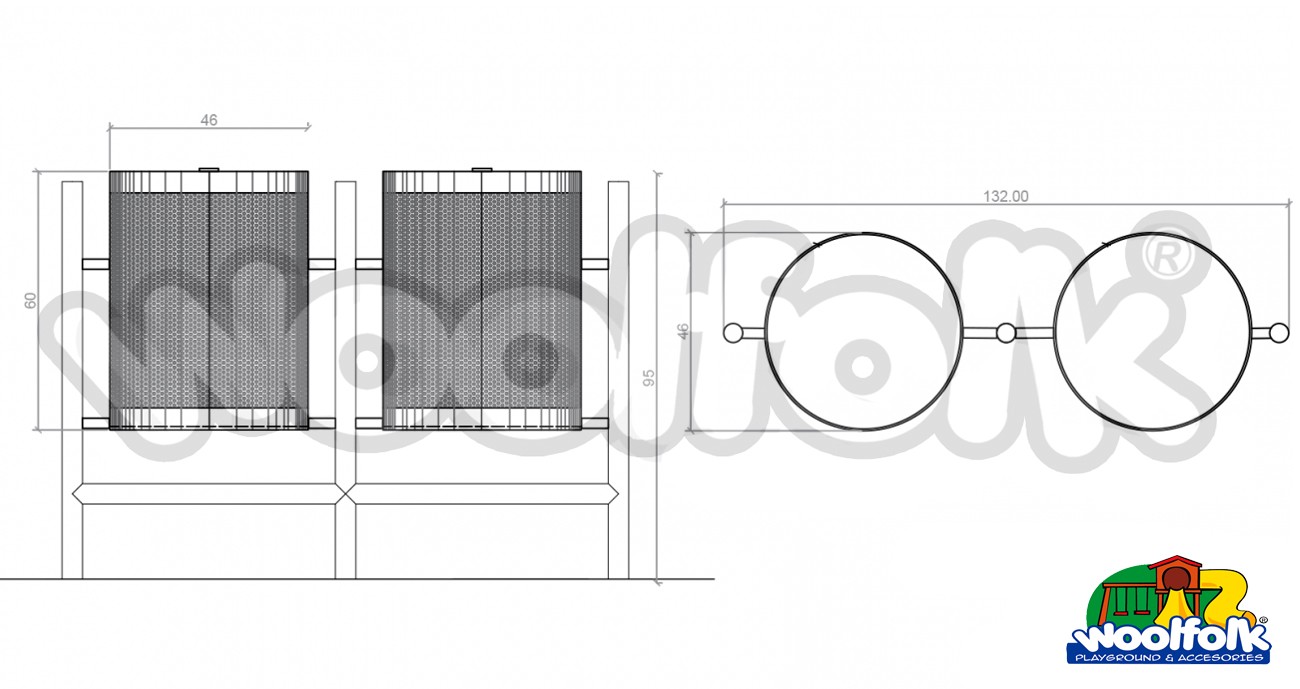 Bote para Exteriores. Modelo: BOT002-2