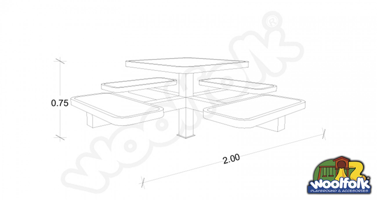 Mesa para Exteriores. Modelo: MES003