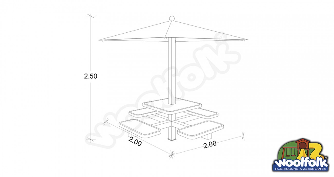 Mesa para Exteriores. Modelo: MES003V