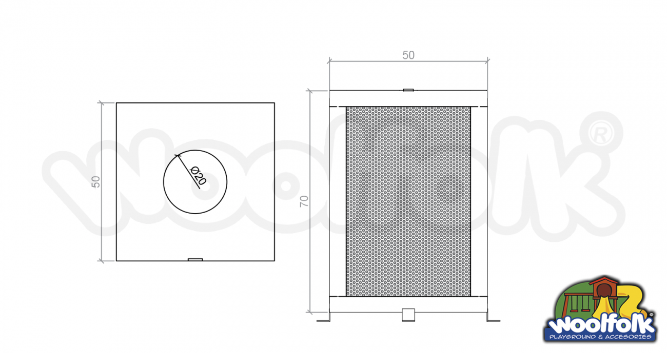 Bote para Exteriores. Modelo: BOT001