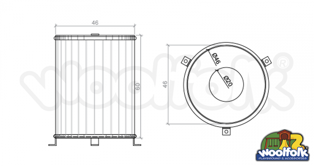 Bote para Exteriores. Modelo: BOT005m