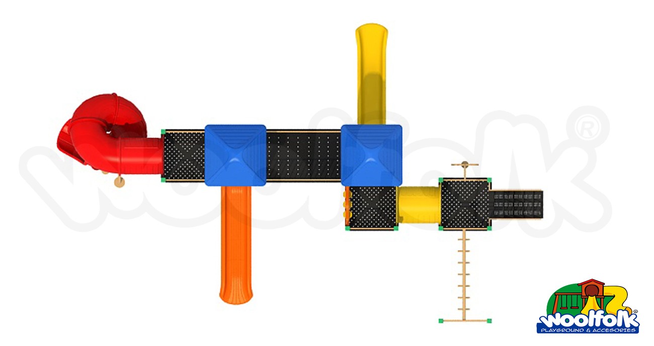 Juego Infantil metálico para exteriores. Modelo: MET109