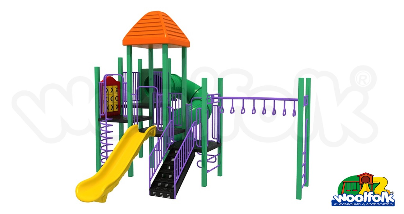 Juego Infantil metálico para exteriores. Modelo: MET102