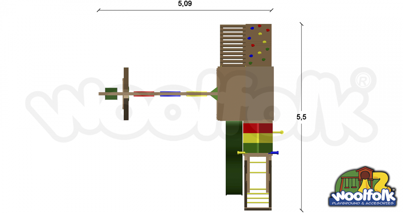 Juego Infantil de Madera de Pino Canadiense. Modelo: WDM003P