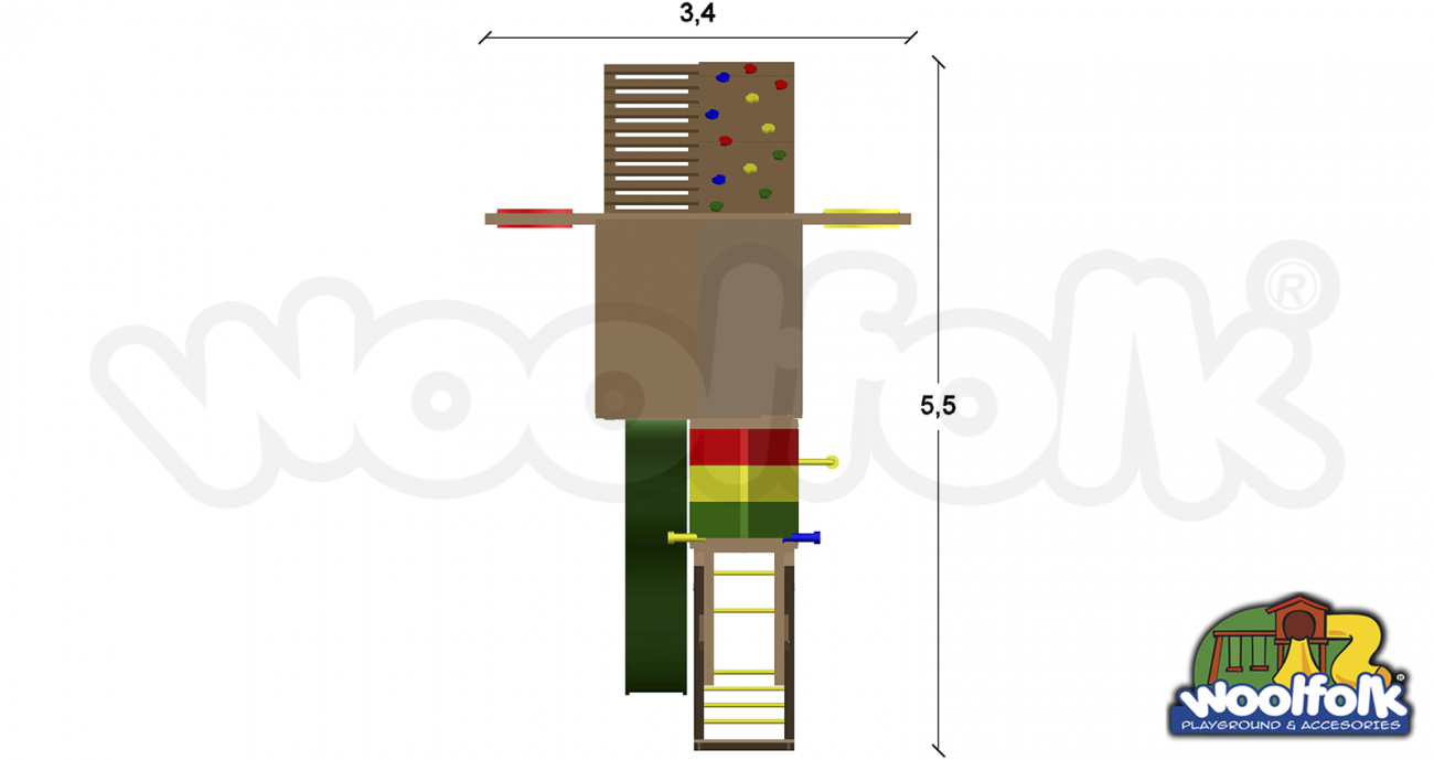 Juego Infantil de Madera de Pino Canadiense. Modelo: WDM002P